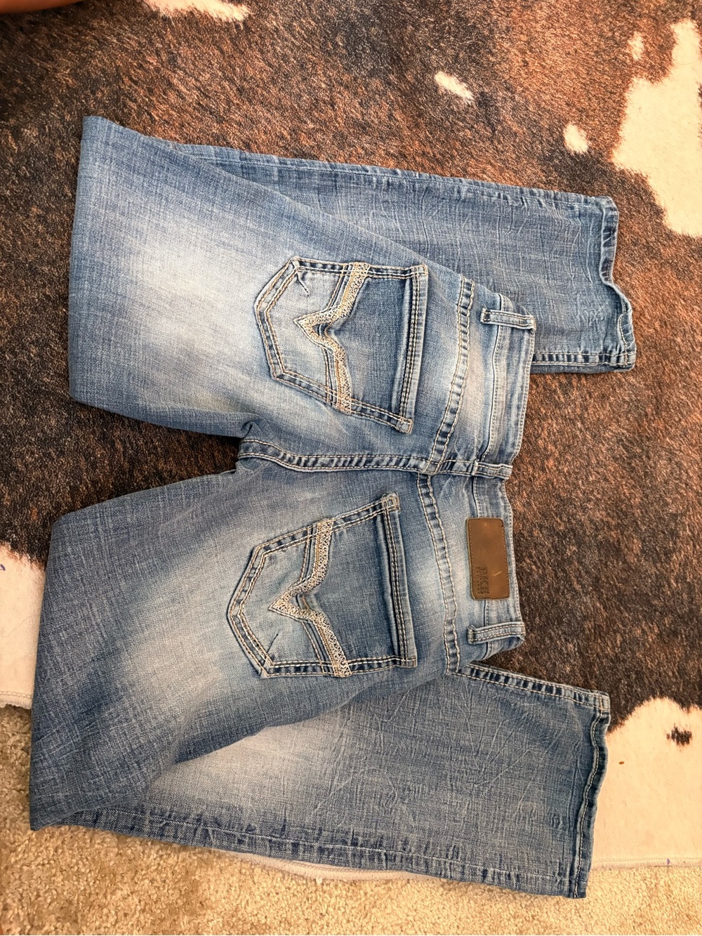 BKE Light Blue Men's Denim Jeans with Faded Wash
